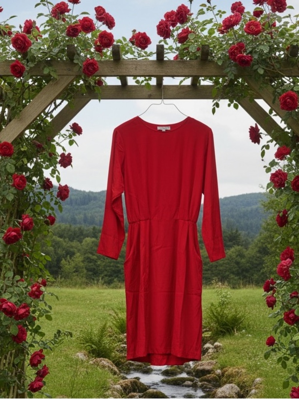 Vintage 80s dress with POCKETS